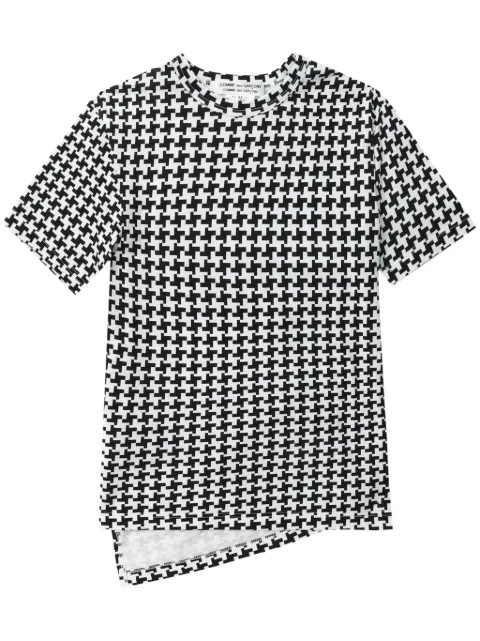 Comme Des Garçons Comme Des Garçons asymmetric houndstooth T-shirt