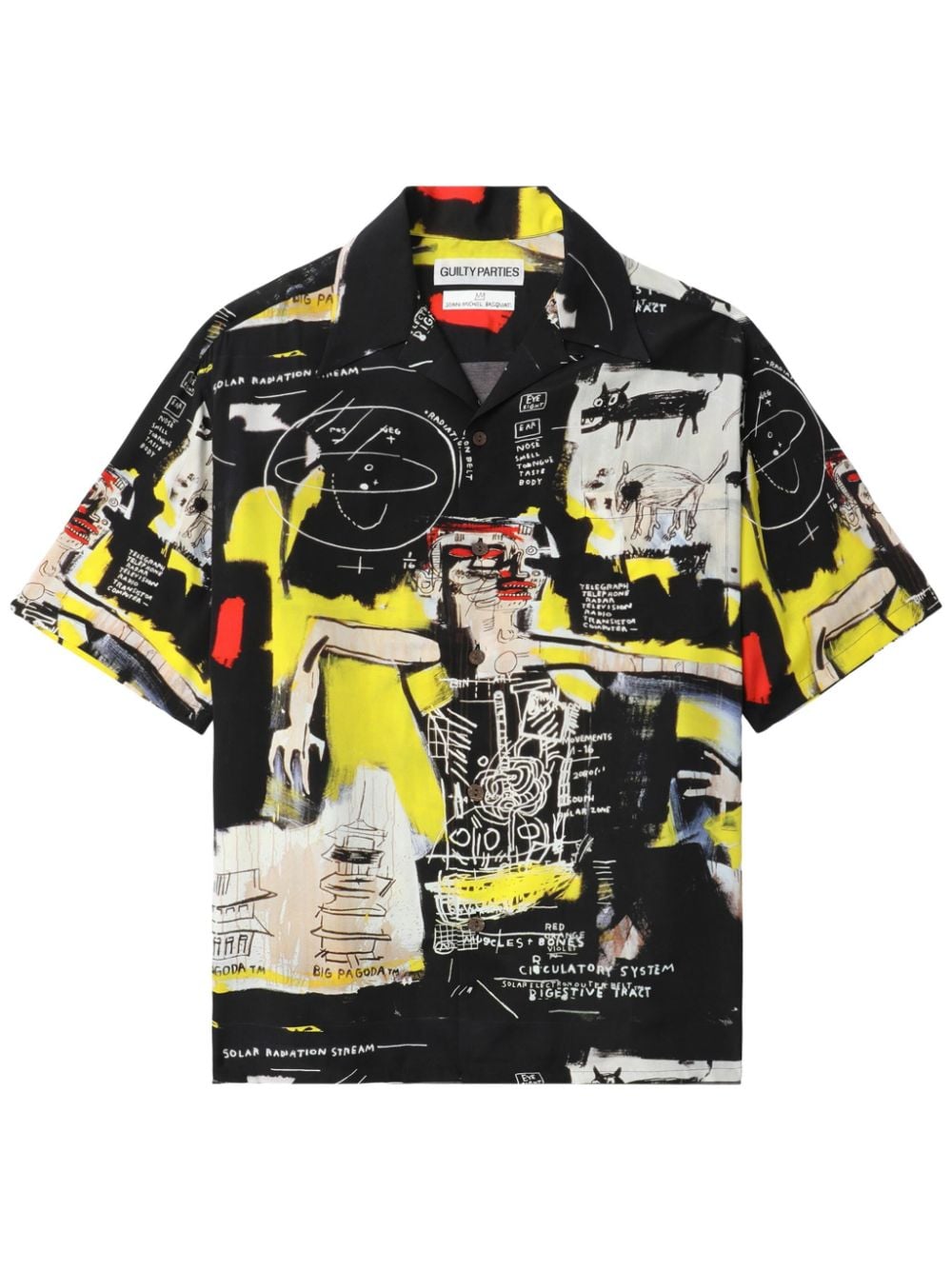 WACKO MARIA Camicia Jean-Michel Basquiat con stampa grafica - Nero