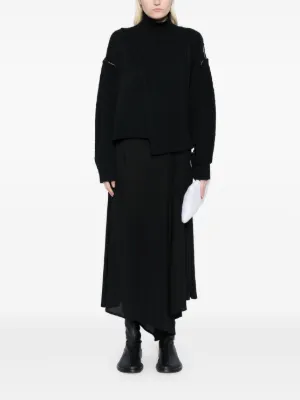 ⭐︎美品⭐︎Y's ウール ツイード ベレー帽 黒×白 レディース 頭囲55cm 冬の帽子 レディース(黒)55㎝-59㎝ せこく