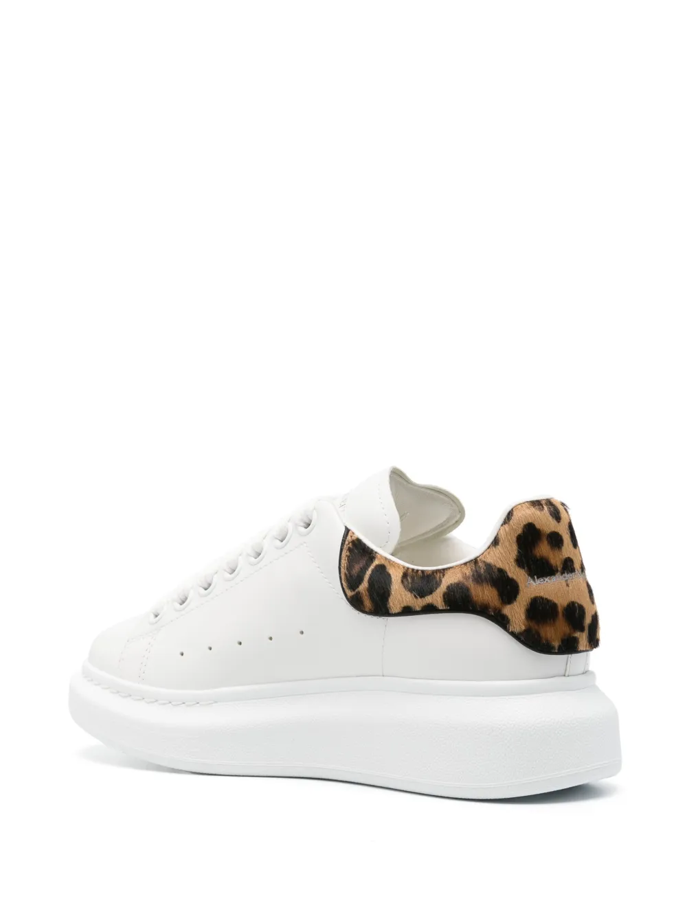 Alexander McQueen Oversized leather sneakers White