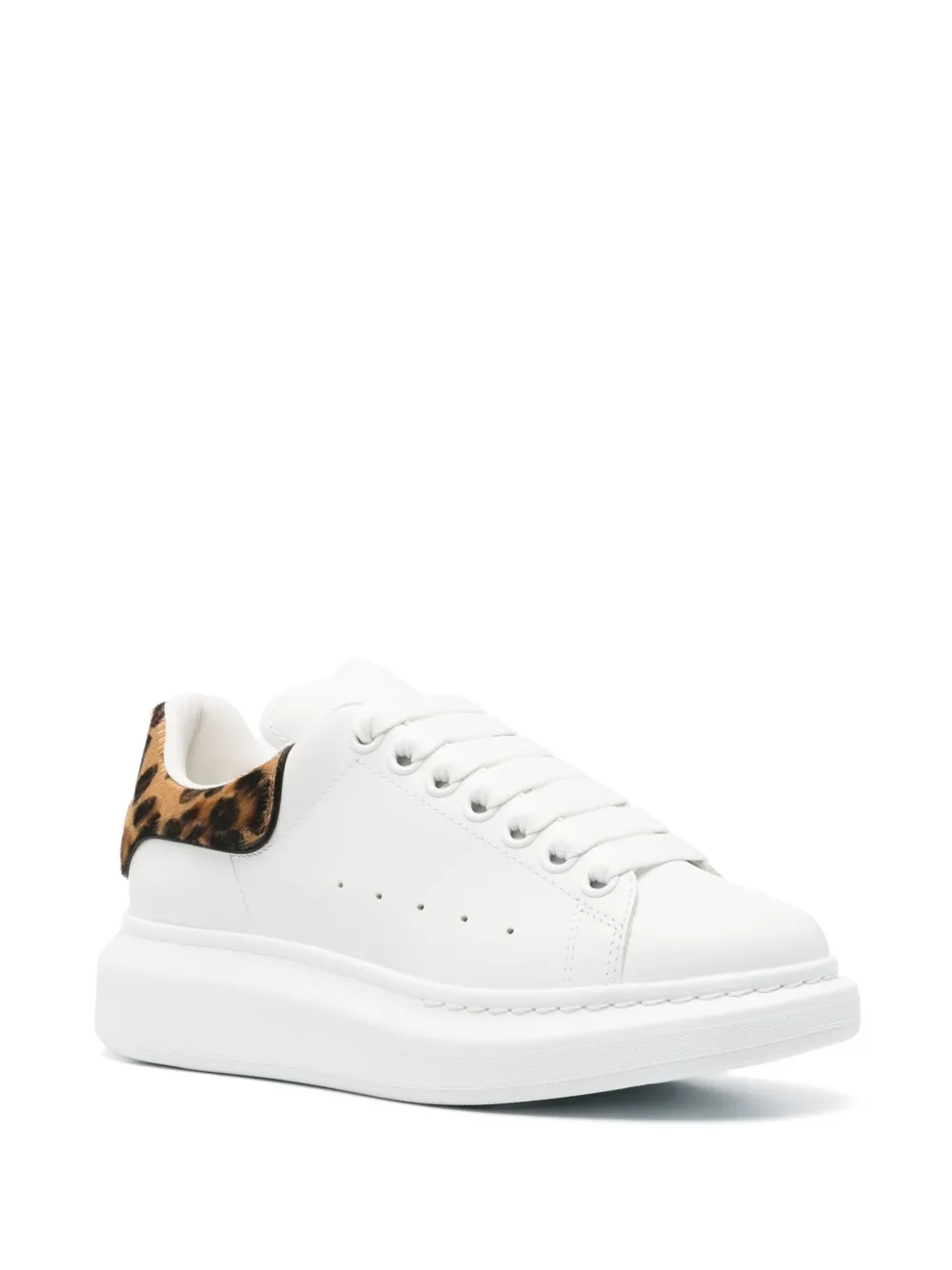 Alexander McQueen Oversized leather sneakers White