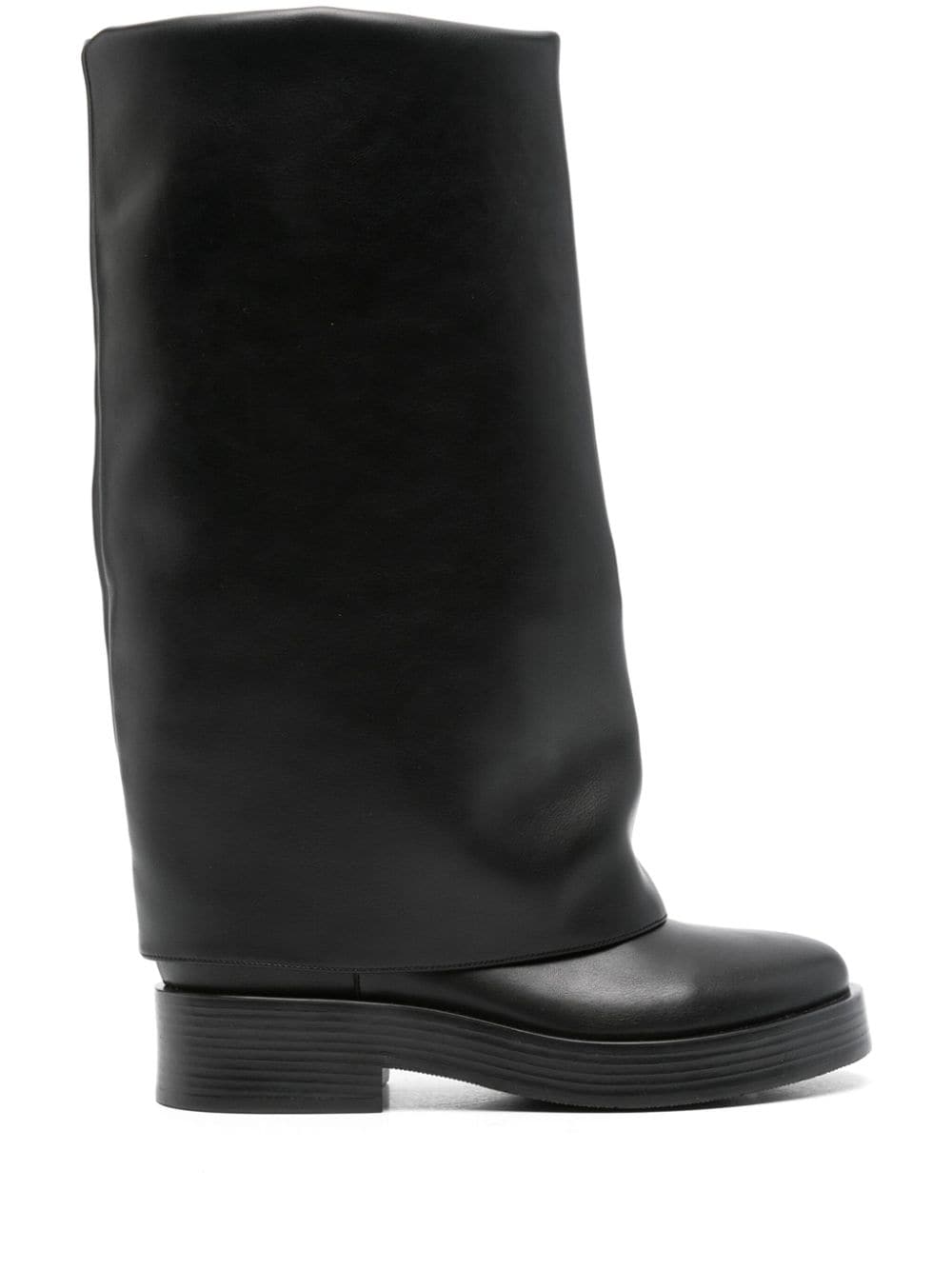 Casadei layered mid-calf boots Black