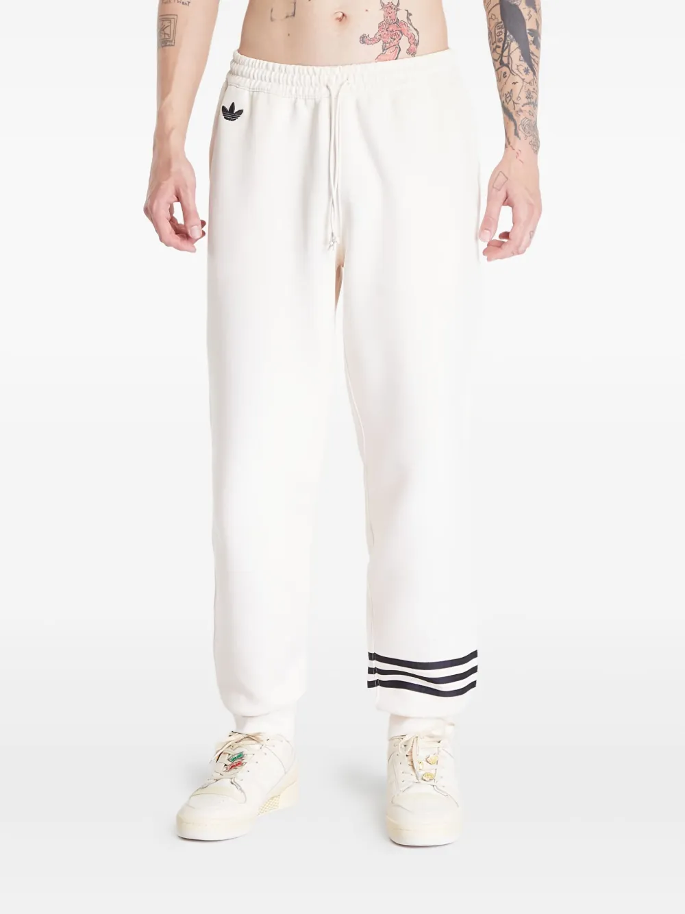 adidas elasticated-waistband track pants | White | Image 1