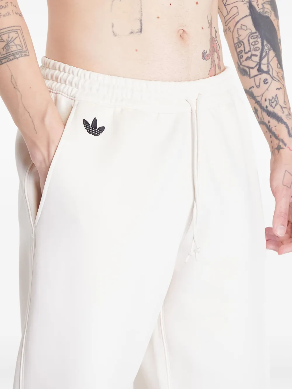 adidas Joggingbroek met gestreepte manchetten Wit