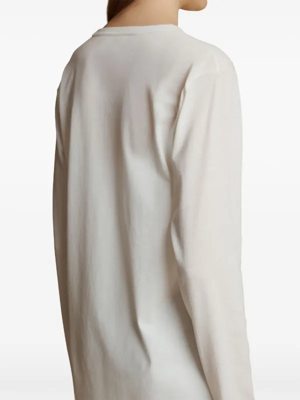 KHAITE The Morton Jersey Top | White | FARFETCH