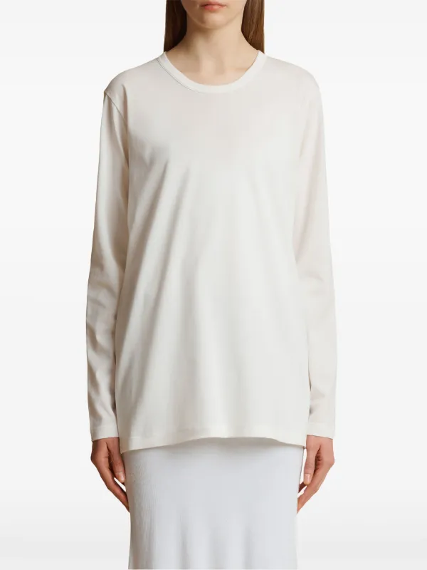 Tシャツ・カットソー KHAITE FW24 'Morton' T-shirt (2339166 200) Morton Top in Black Jersey – KHAITE