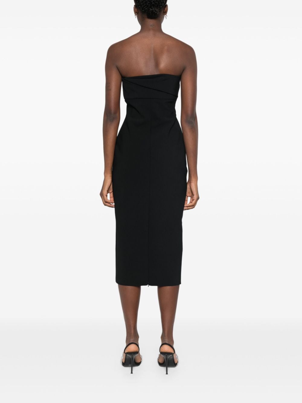 Shop Philosophy Di Lorenzo Serafini Strapless Midi Dress In Black