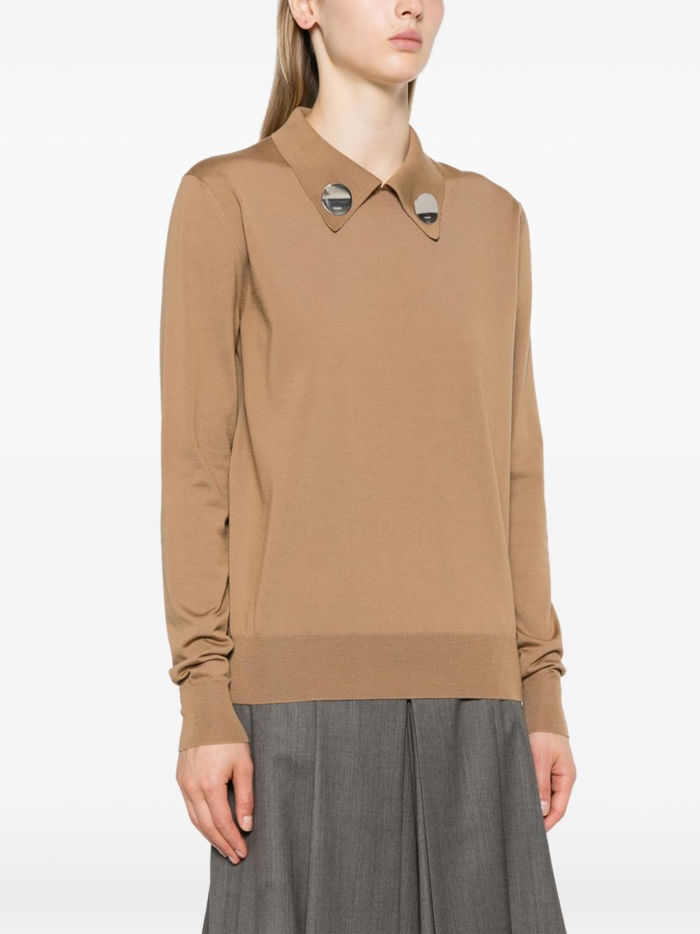 JIL SANDER POLO-COLLAR WOOL JUMPER 