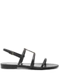 Saint Laurent New Cassandra flat sandals - Black