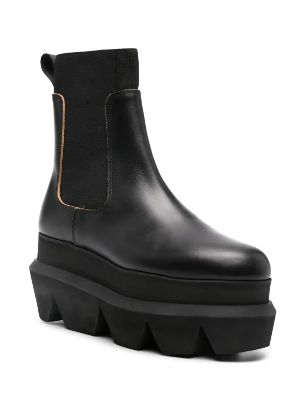 Sacai レザー チェルシーブーツ | ブラック | FARFETCH JP
