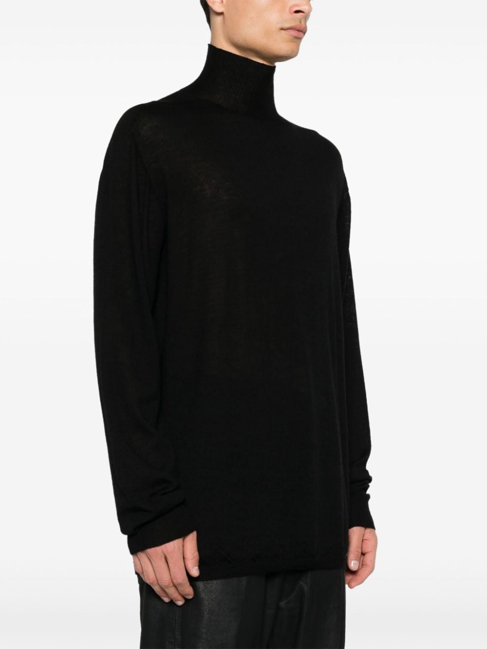 Shop Rick Owens Oversized Turtle Sweater In Black