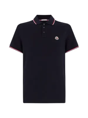Moncler ロゴプレート ポロシャツ | ブラック | FARFETCH JP
