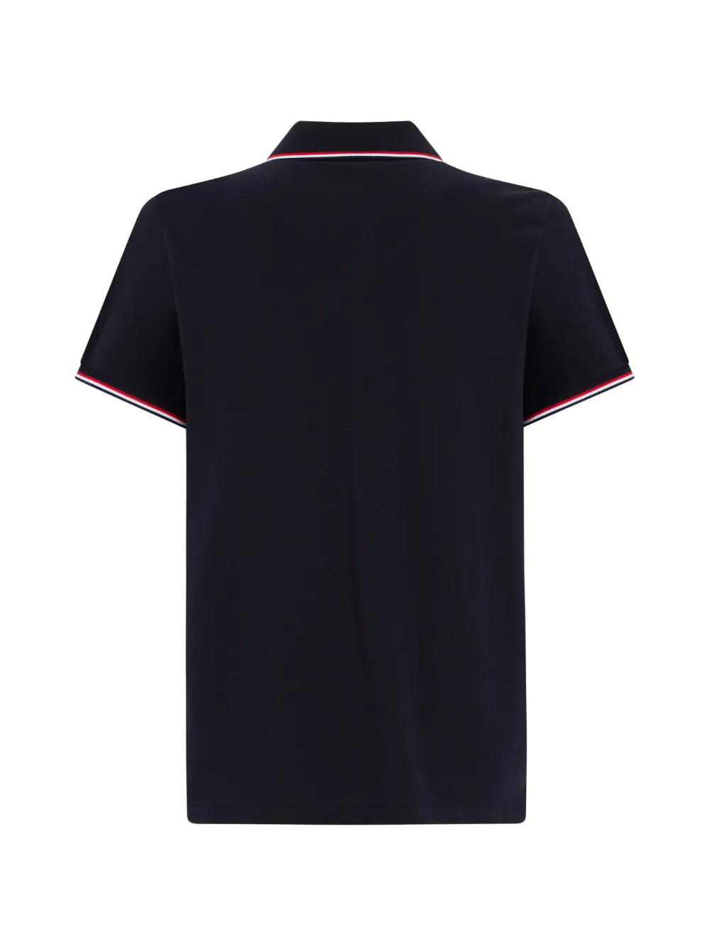 Moncler Piqué poloshirt met logo-applicatie Blauw