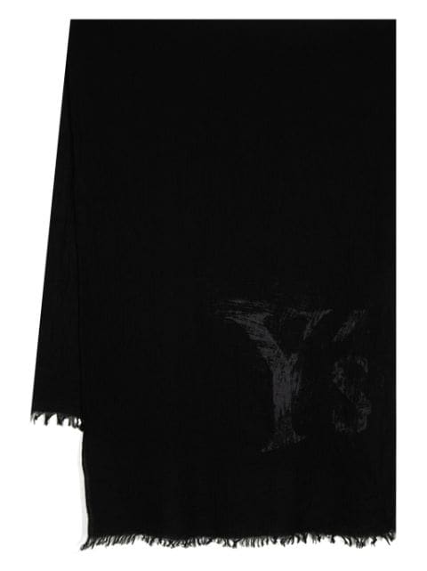 Y's wool frayed scarf