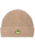 Barrow kids logo-appliqué knit beanie - Neutrals