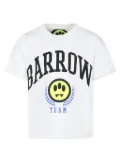 Barrow kids smile-print cotton t-shirt - White