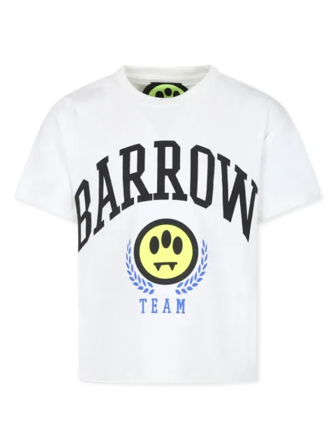 Barrow kids smile-print cotton t-shirt