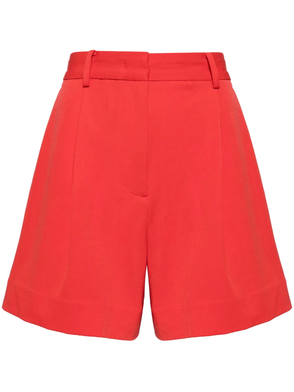 STAUD Heather shorts met geplooid detail Rood