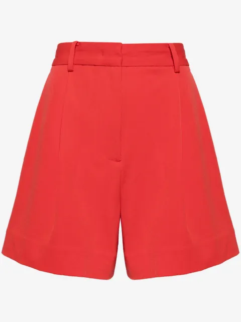 STAUD Heather pleat-detail shorts 