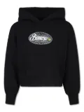 Barrow kids logo-print cotton hoodie - Black