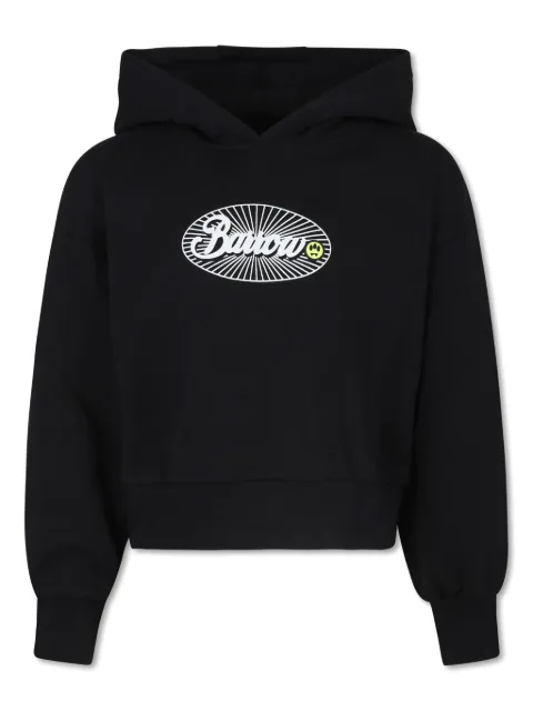 Barrow kids logo-print cotton hoodie 