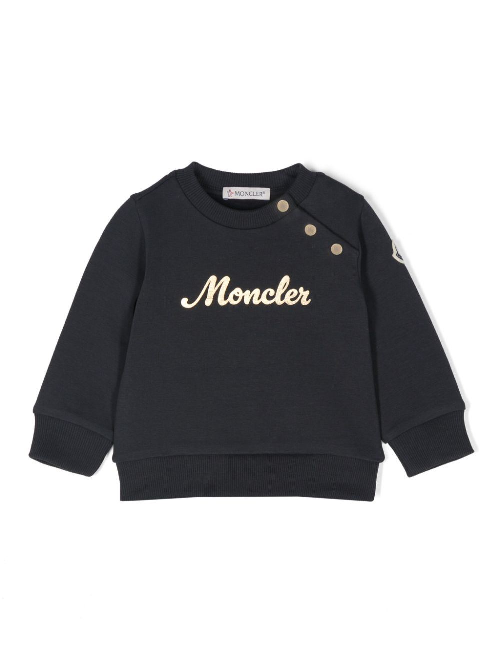 Moncler Enfant logo-print cotton sweatshirt - Blue