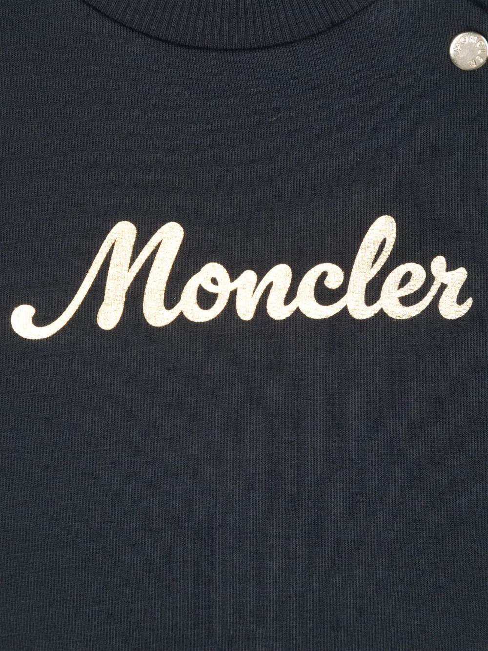 Moncler Enfant Sweater met logoprint Blauw