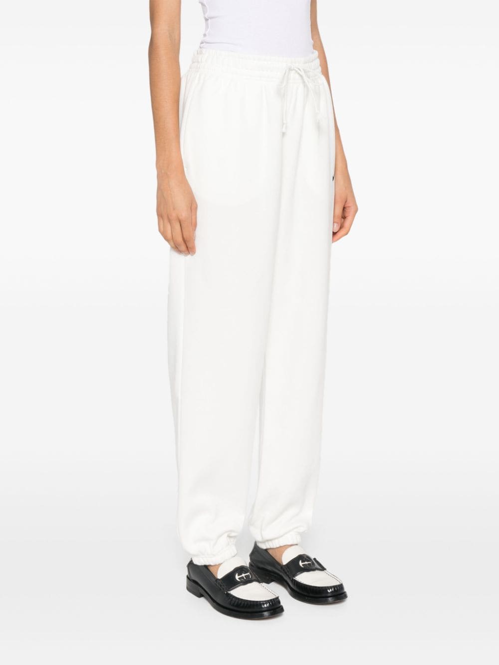 Shop Nike Swoosh-embroidered Track Pants In White