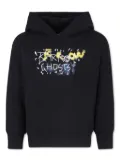 Barrow kids graphic-print cotton hoodie - Black