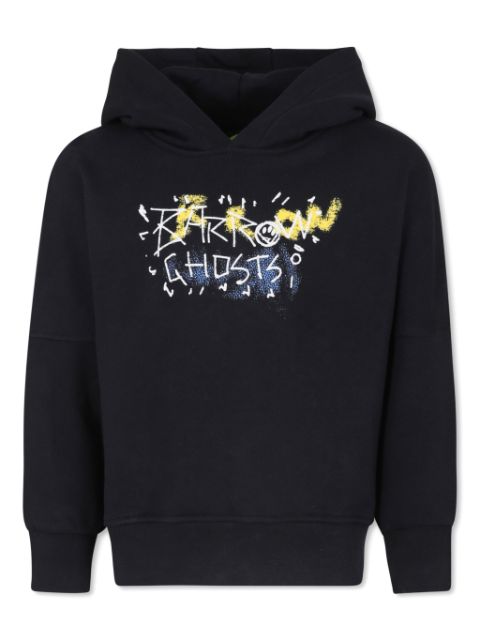 Barrow kids graphic-print cotton hoodie