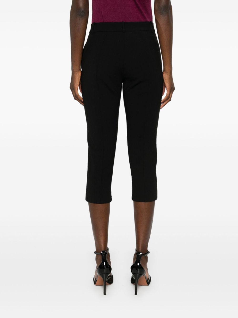 Shop Magda Butrym Cropped Trousers In Black