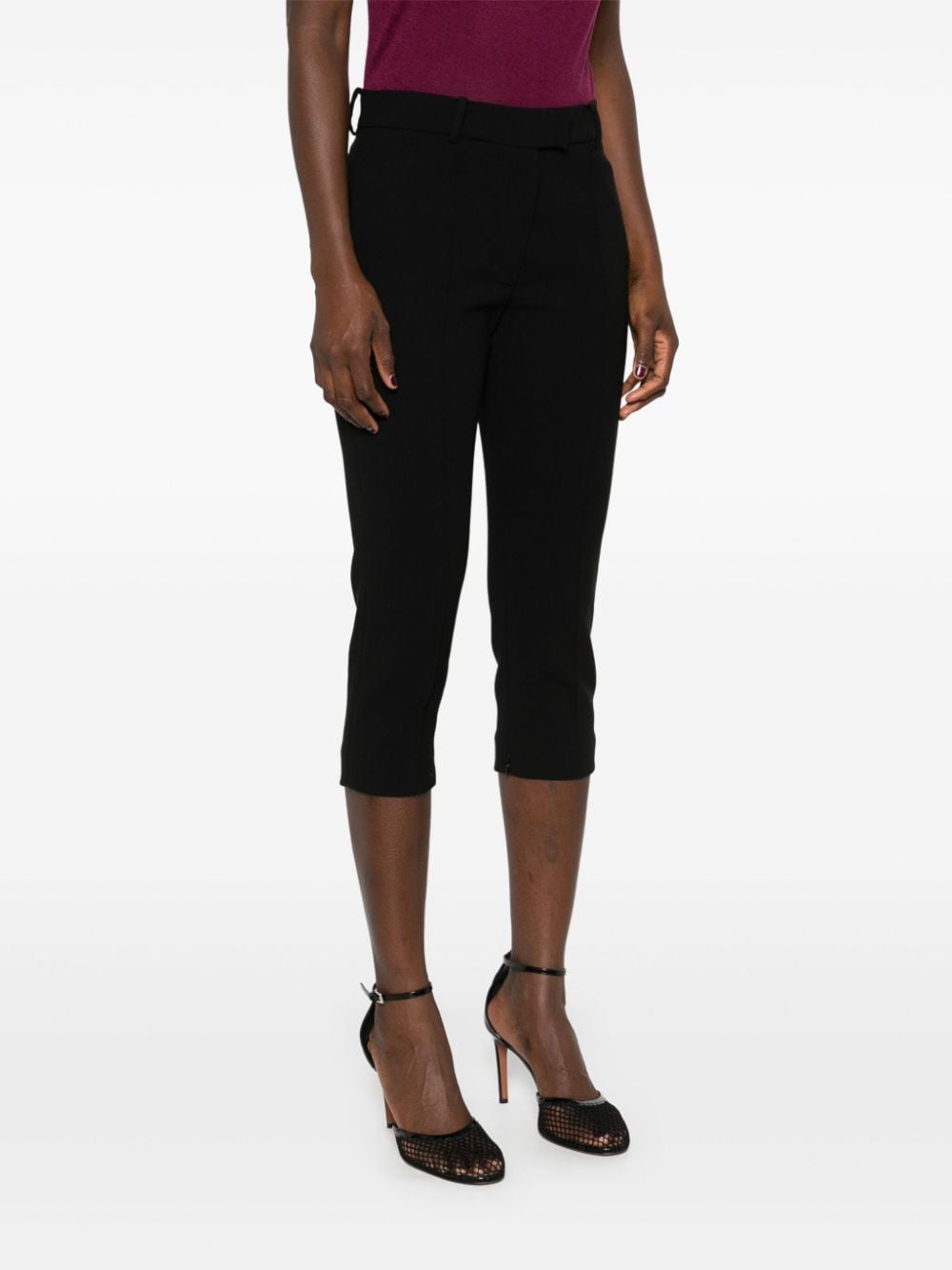 Shop Magda Butrym Cropped Trousers In Black