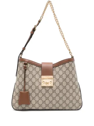 Gucci パドロック GG ショルダーバッグ M | ニュートラル | FARFETCH JP