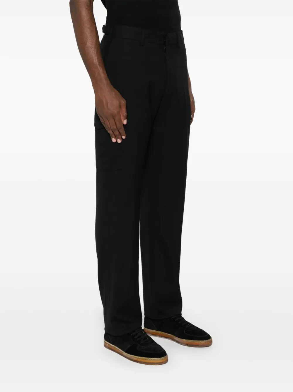 Lardini Mid-rise cargo broek Zwart