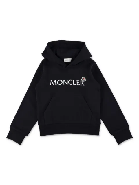 Moncler Enfant logo-patch cotton hoodie 