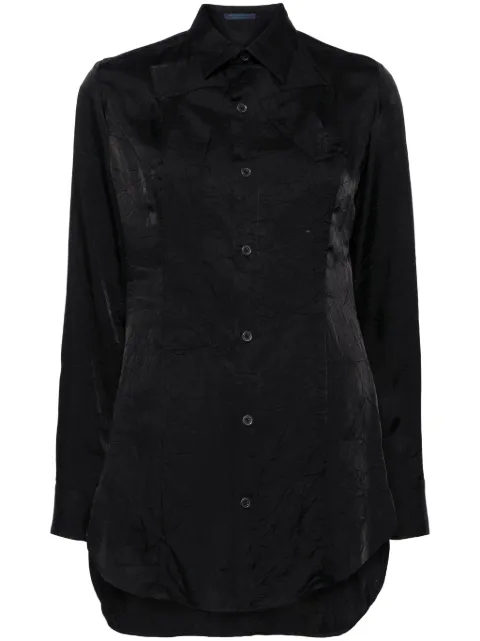 Yohji Yamamoto panelled crease shirt