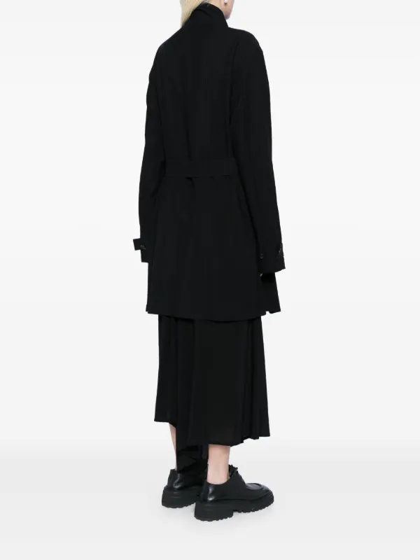 Yohji Yamamoto トレンチコート　ブラック Yohji Yamamoto トレンチコート | ブラック | FARFETCH JP