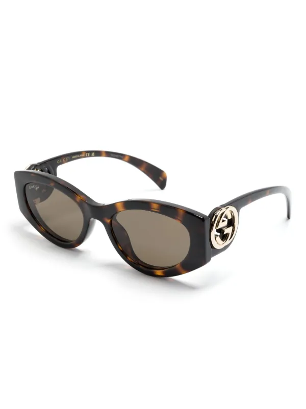 Gucci Eyewear Tortoiseshell cat-eye Sunglasses Brown FARFETCH BE
