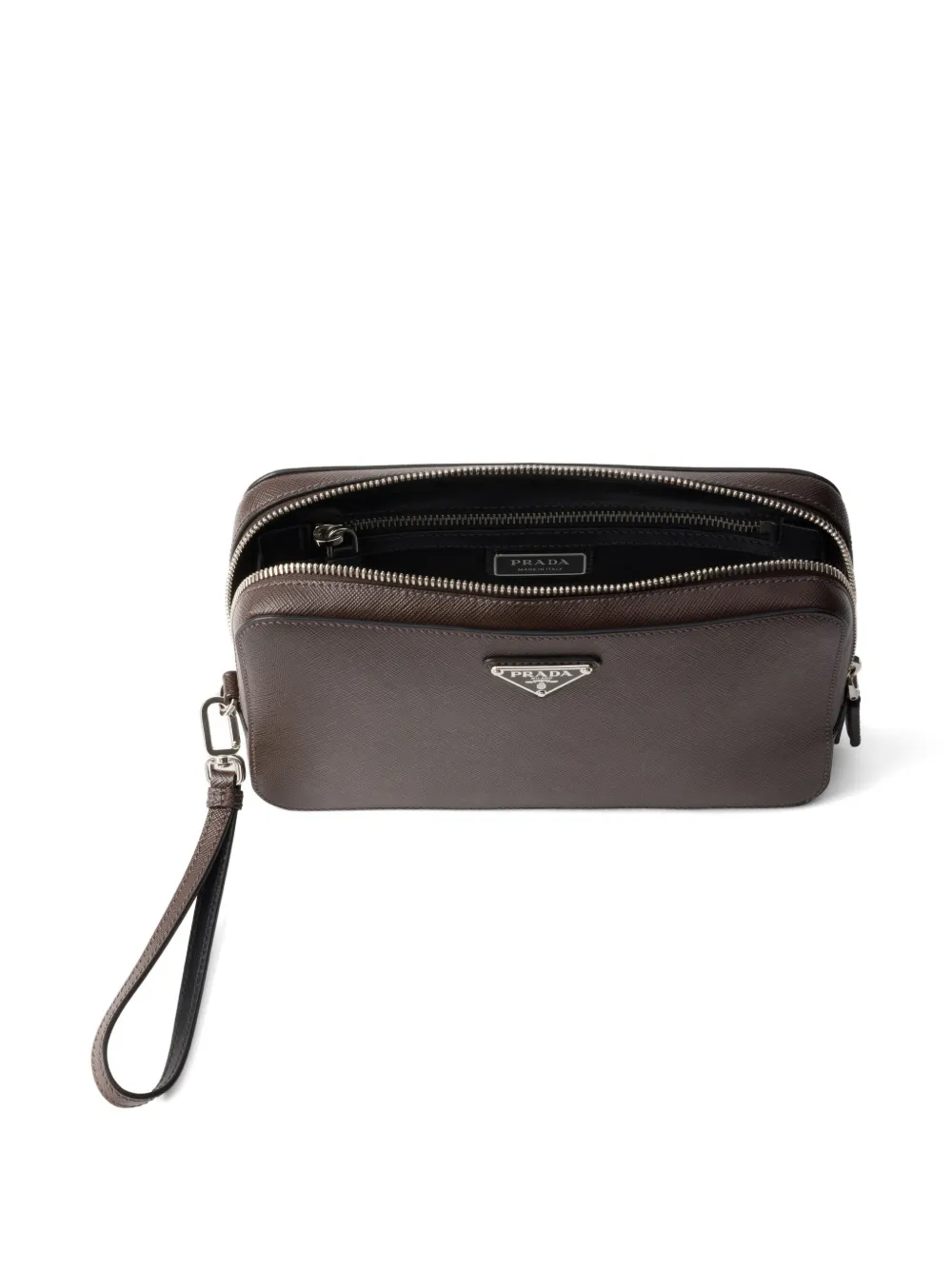 Prada Leren clutch Bruin