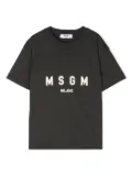 MSGM Kids logo-print T-shirt - Grey