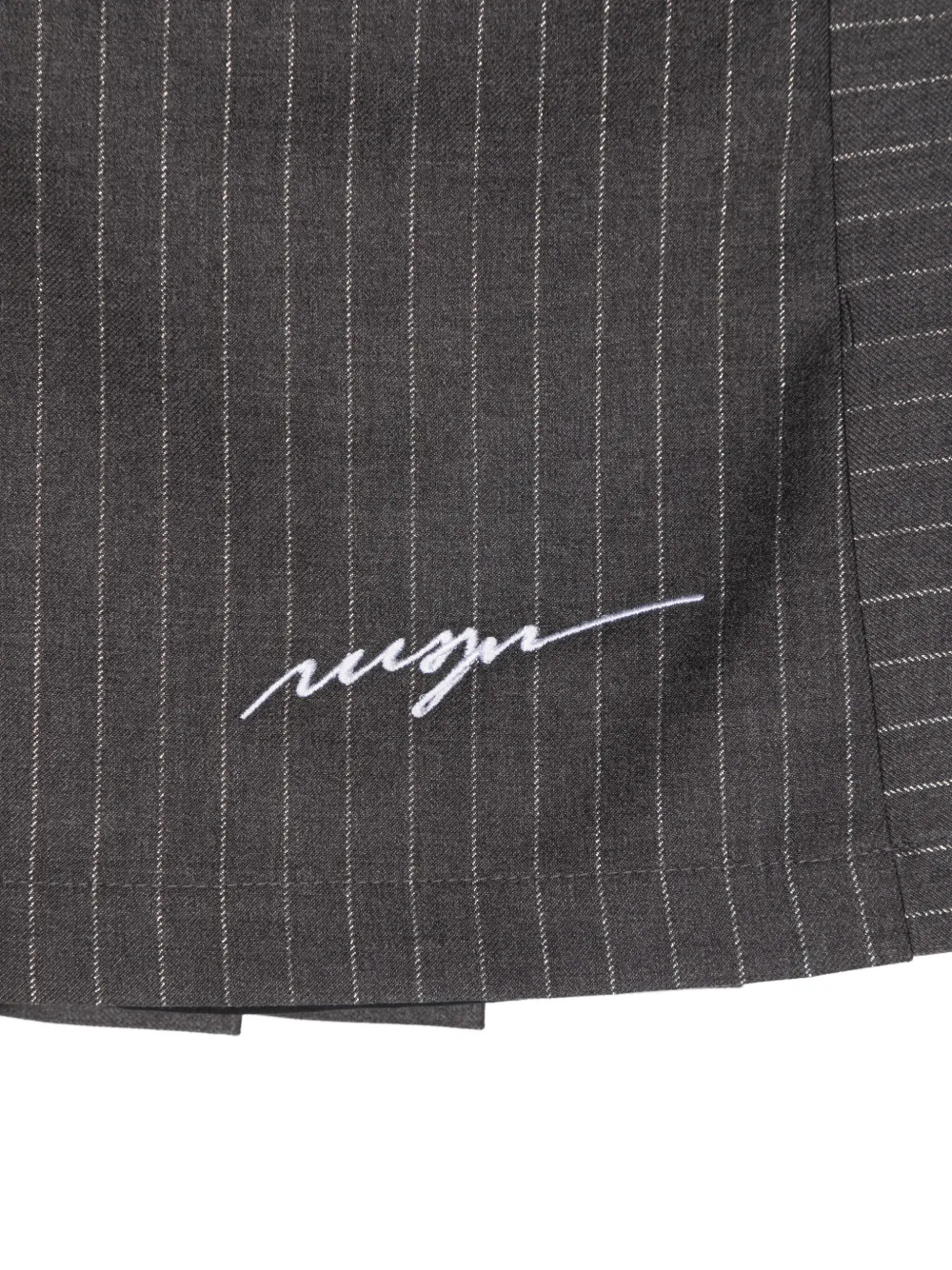 MSGM Kids Lurex mini-rok met krijtstreep Grijs