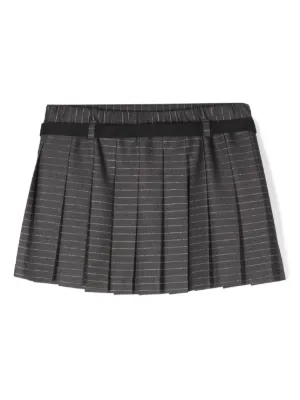 スカート MSGM Woman Skirt Black 3841MDD29P257264 99 Wide pleated skirt with MSGM elastic - MSGM Official