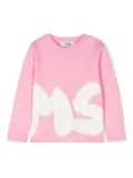 MSGM Kids logo-print T-shirt - Pink