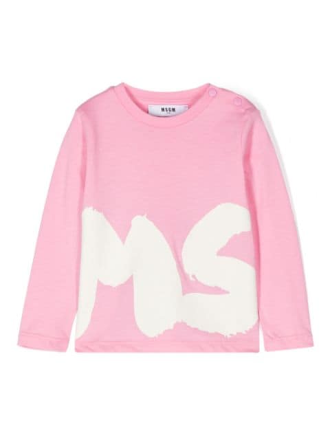 MSGM Kids playera con logo estampado