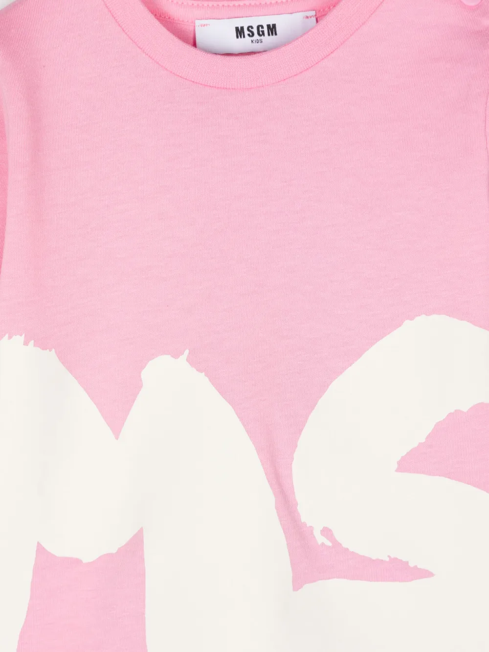 MSGM Kids T-shirt met logoprint Roze