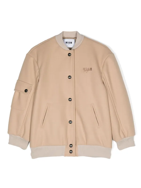 MSGM Kids ボンバージャケット | ニュートラル | FARFETCH JP