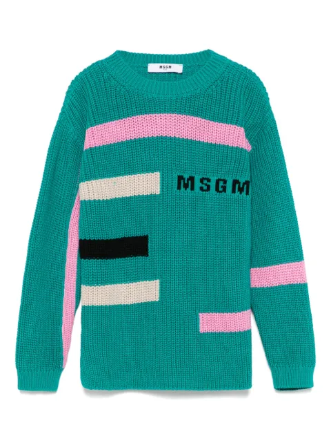 MSGM Kids سويتر متباين الألوان