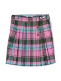 MSGM Kids logo-embroidered pleated mini skirt - Pink