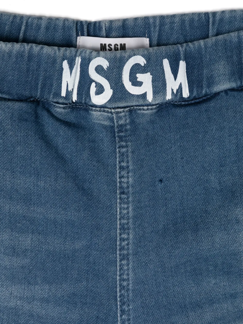 MSGM Kids Jeans met logoprint Blauw