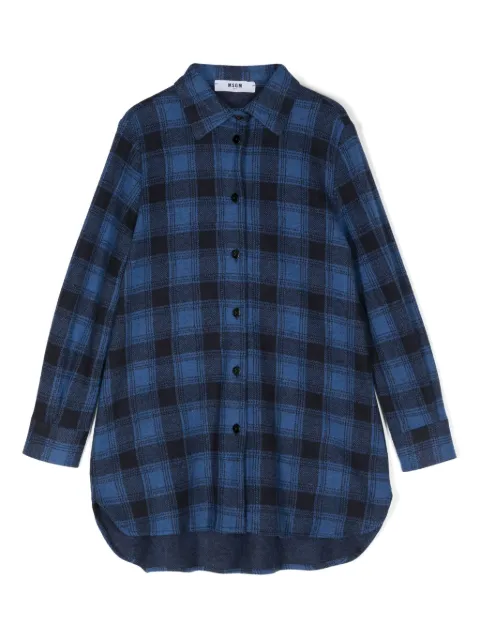 MSGM Kids checked shirt dres